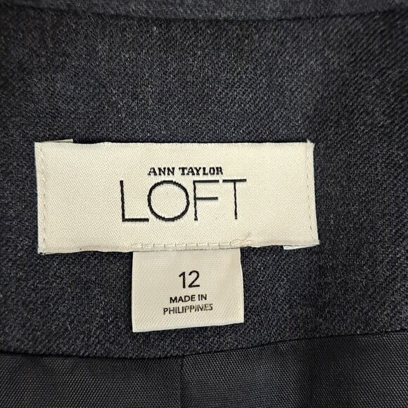 Womens Loft Charcoal gray blazer size 12 - Picture 4 of 4